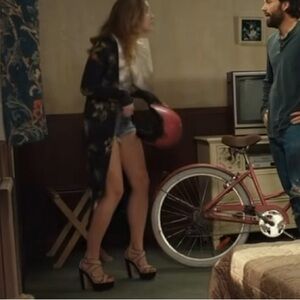 YVES SAINT LAURENT RIVE GAUCHE PATENT TRIM SNAKESKIN HEELS